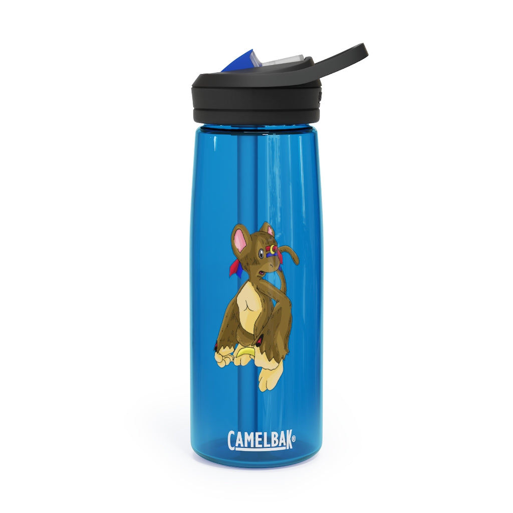 Moonki CamelBak Eddy® Water Bottle in 20oz and 25oz sizes, showcasing its durable Tritan™ material and spill-proof design.